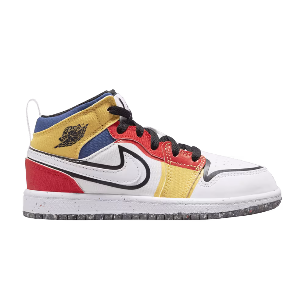 Air Jordan 1 Mid SE PS Multi-Color Canvas