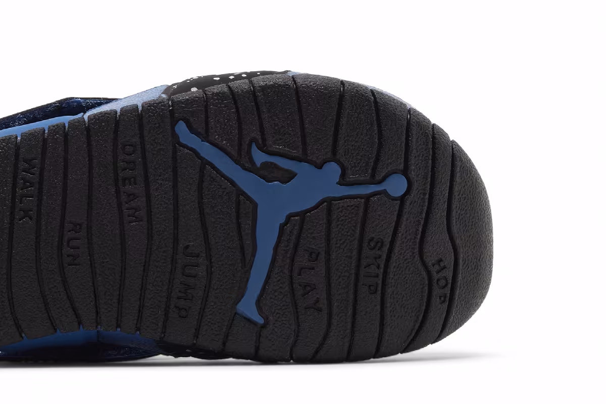 Air Jordan Flare TD Dark Marina Blue Speckled, view 6