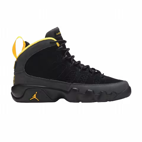 Air Jordan 9 Retro GS 'Dark Charcoal University Gold' Sample