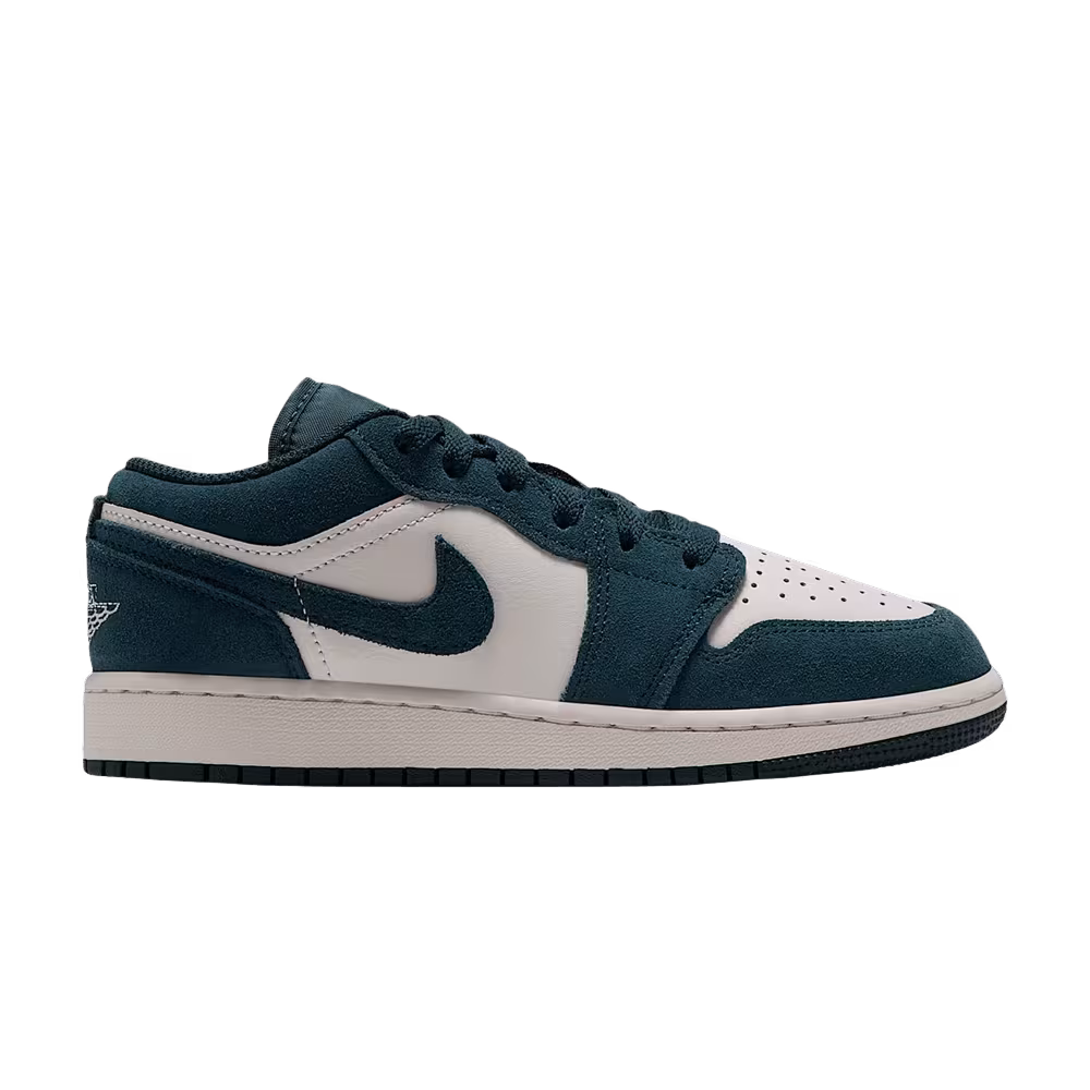 Air Jordan 1 Low GS Midnight Spruce Pale Ivory Light Orewood Brown