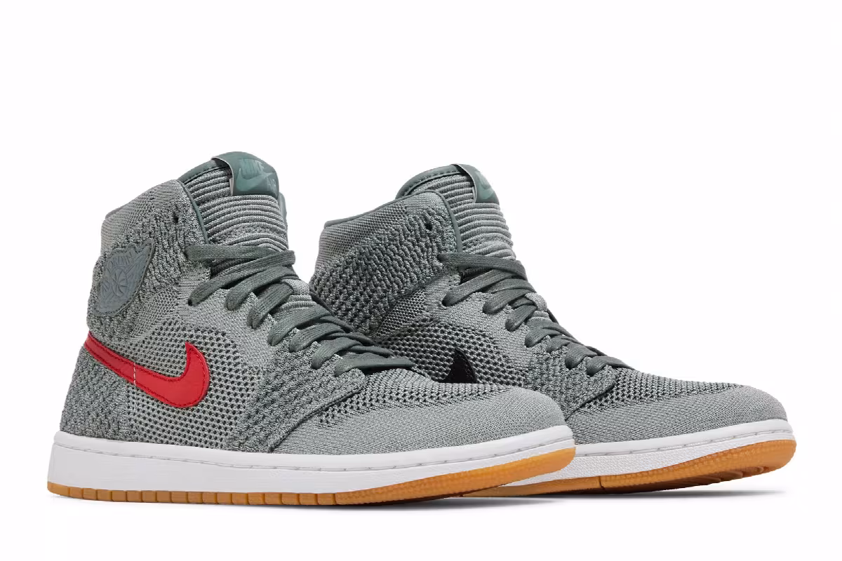 Air Jordan 1 High Flyknit GS Clay Green, view 9