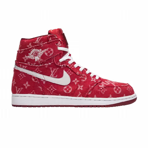 Red Ribbon Recon x Air Jordan 1 Retro High 'Supreme & Louis Vuitton' Custom