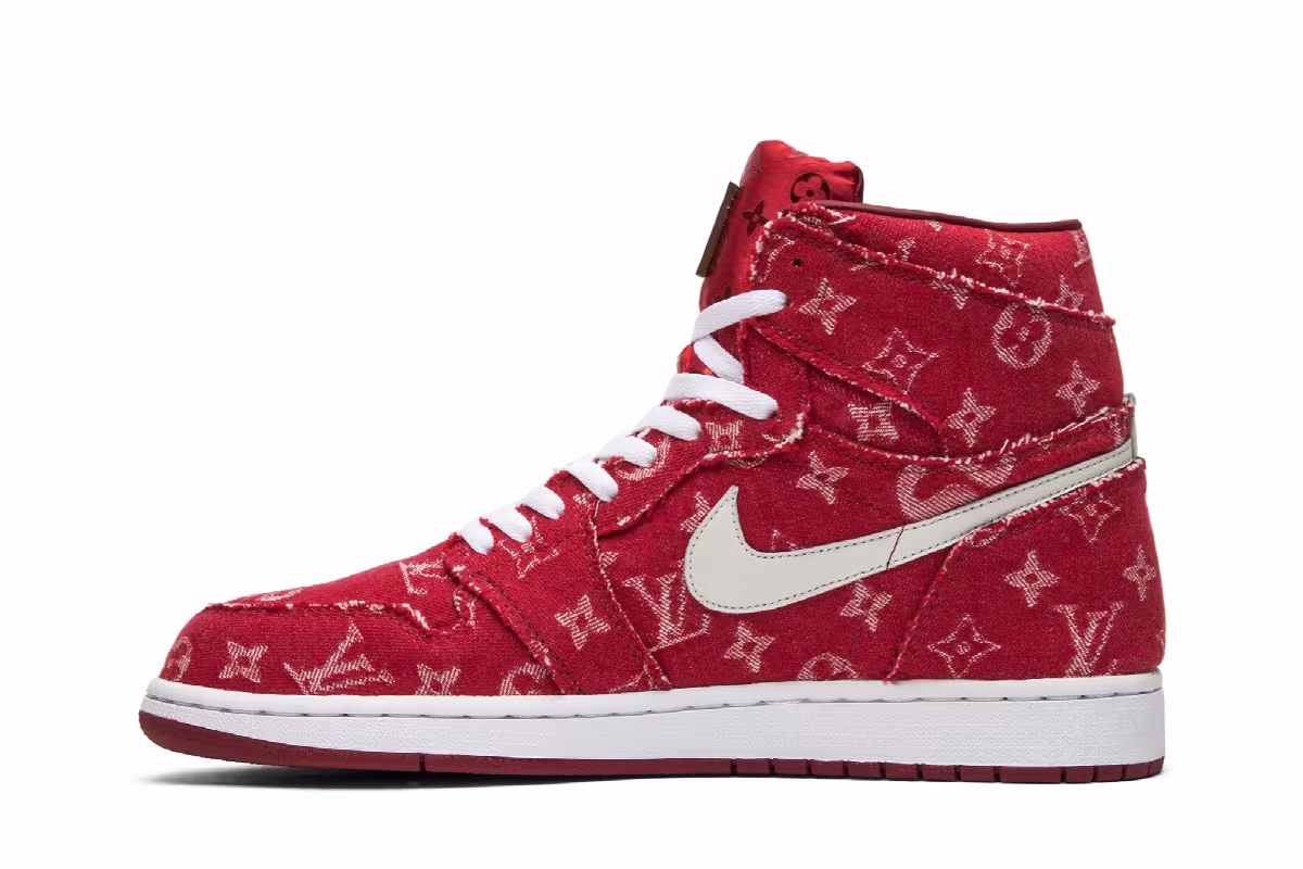 Red Ribbon Recon x Air Jordan 1 High Supreme & Louis Vuitton, view 4