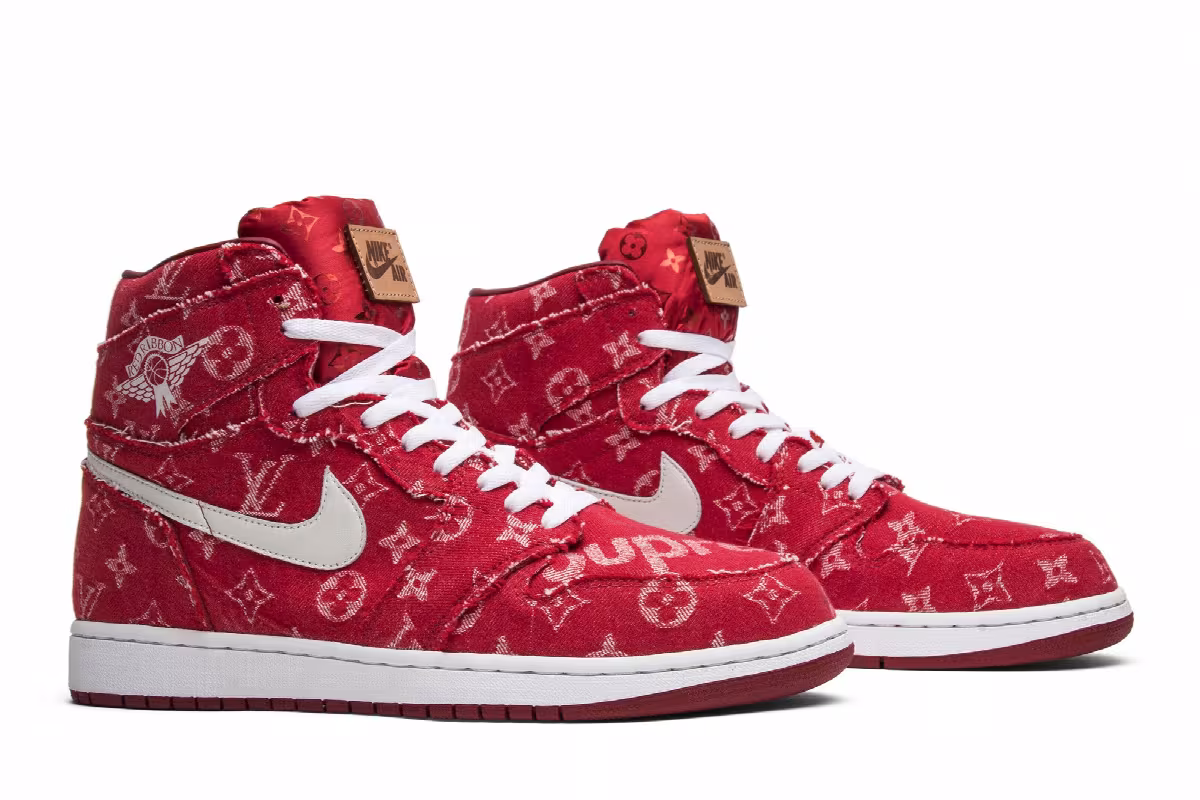 Red Ribbon Recon x Air Jordan 1 High Supreme & Louis Vuitton, view 9