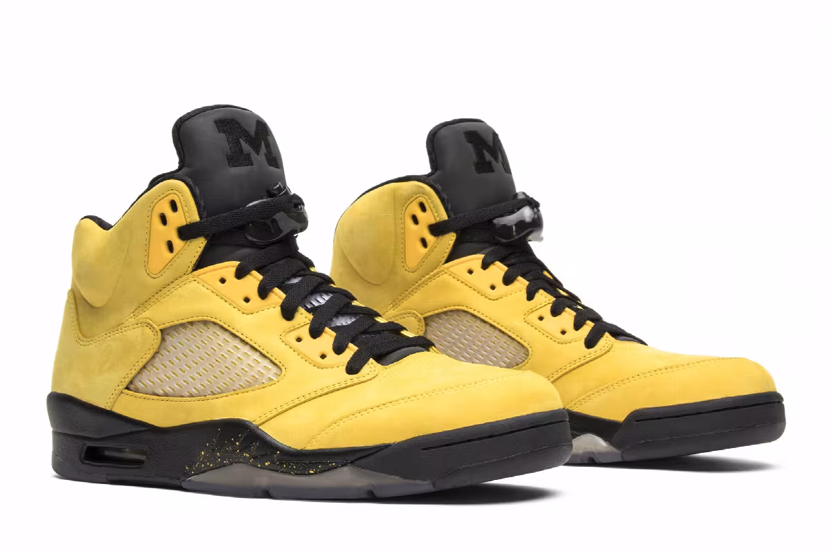 Air Jordan 5 Michigan, Michigan Wolverines, University of Michigan, UofM, view 9