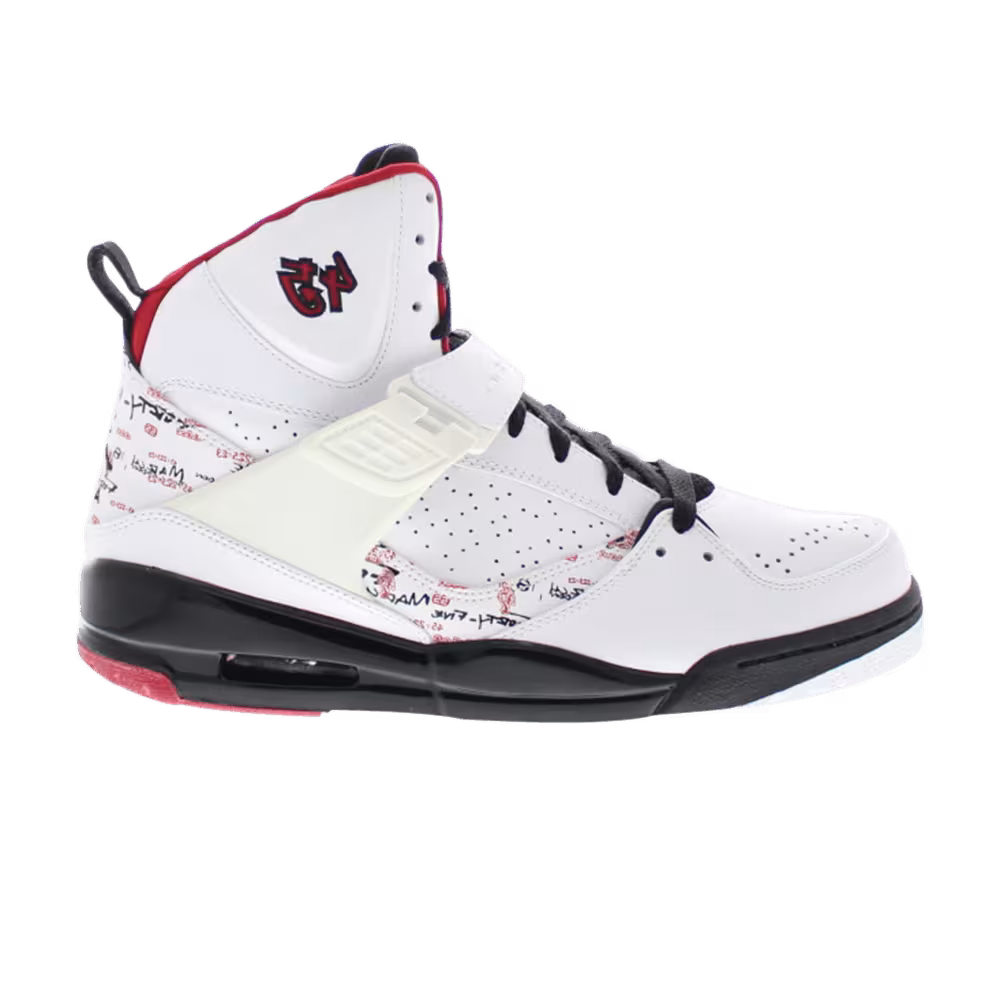 Air Jordan Flight High 45 White Black Red