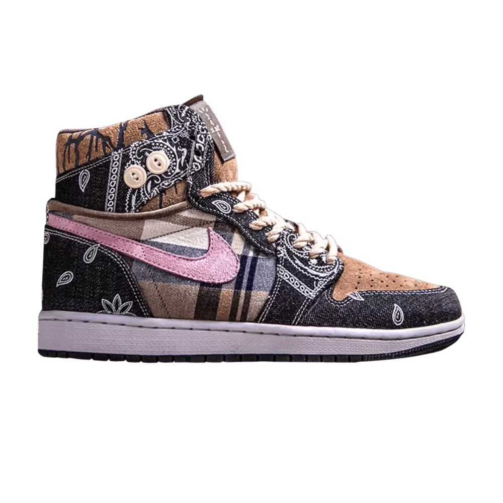 BespokeIND x Air Jordan 1 High Travis Scott Bandana