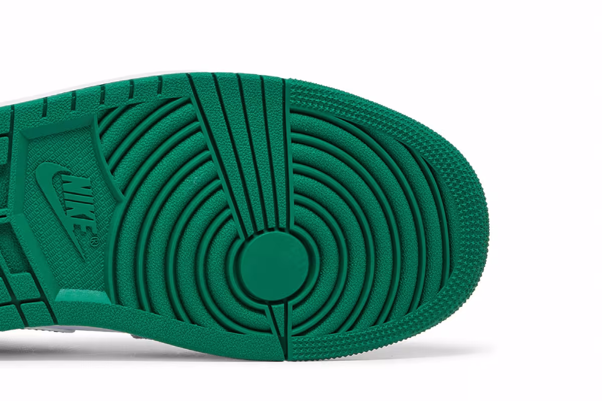 Interscope Records x Air Jordan 1 Mid SE Grey Pine Green, view 6