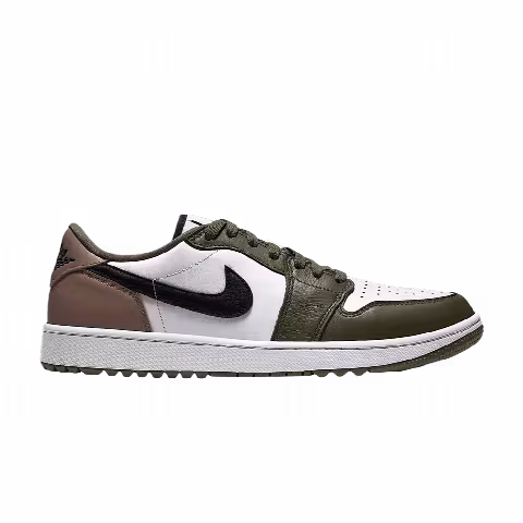 Air Jordan 1 Low G Golf 'White Medium Olive Khaki Black'