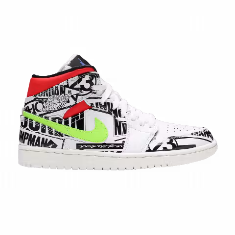 Air Jordan 1 Mid 'Over-Print Logos' Sample
