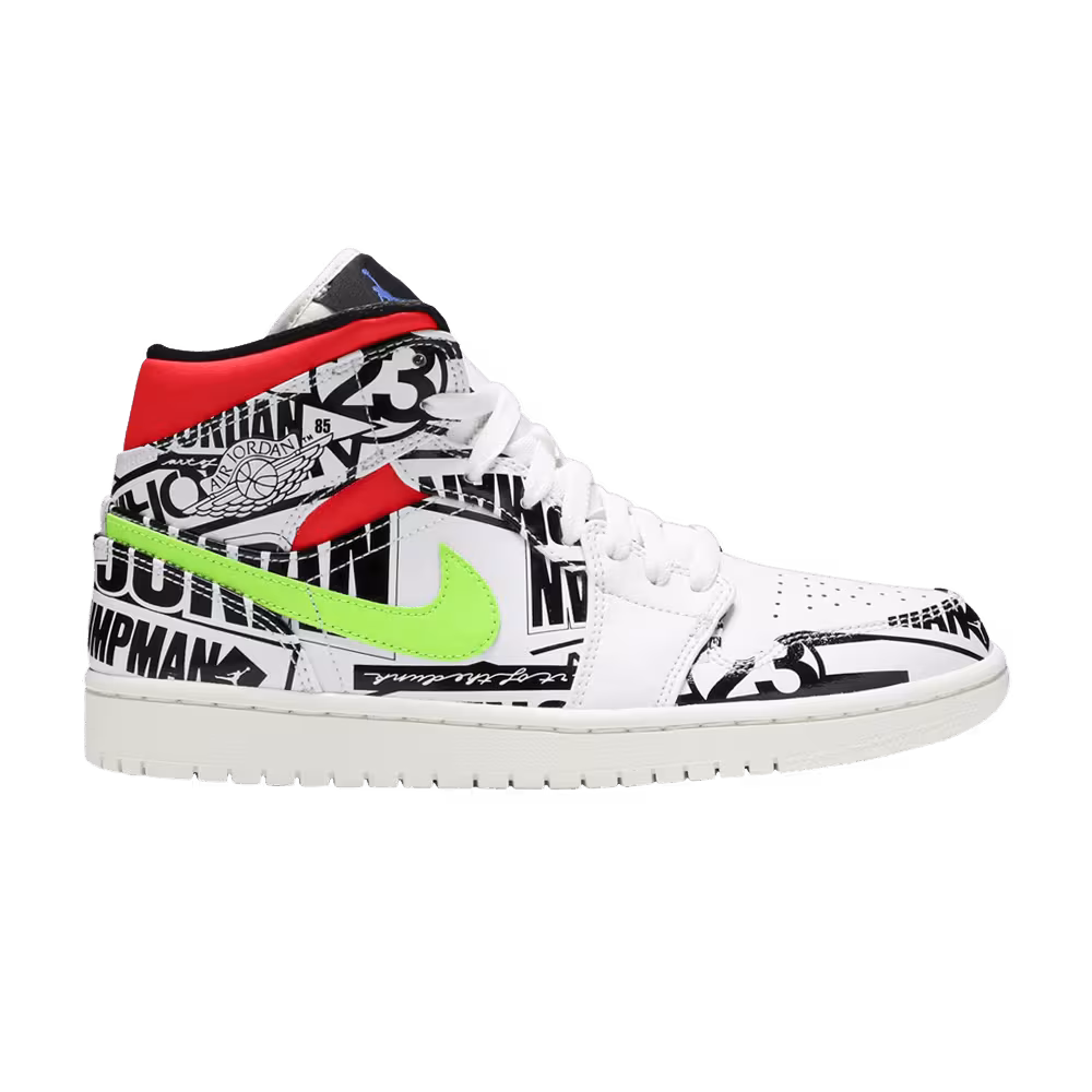 Air Jordan 1 Mid Over-Print Logos