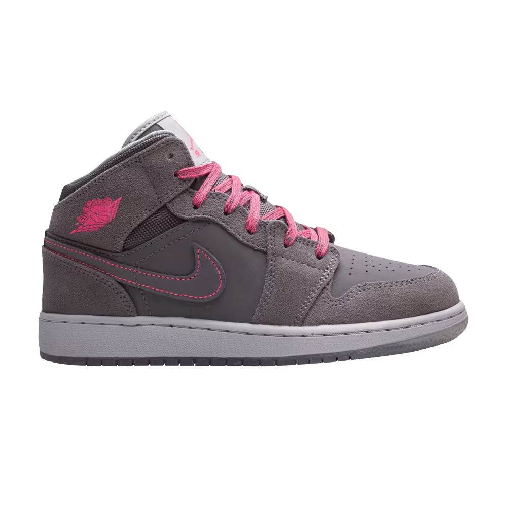 Air Jordan 1 Mid GS Dark Grey Hyper Pink