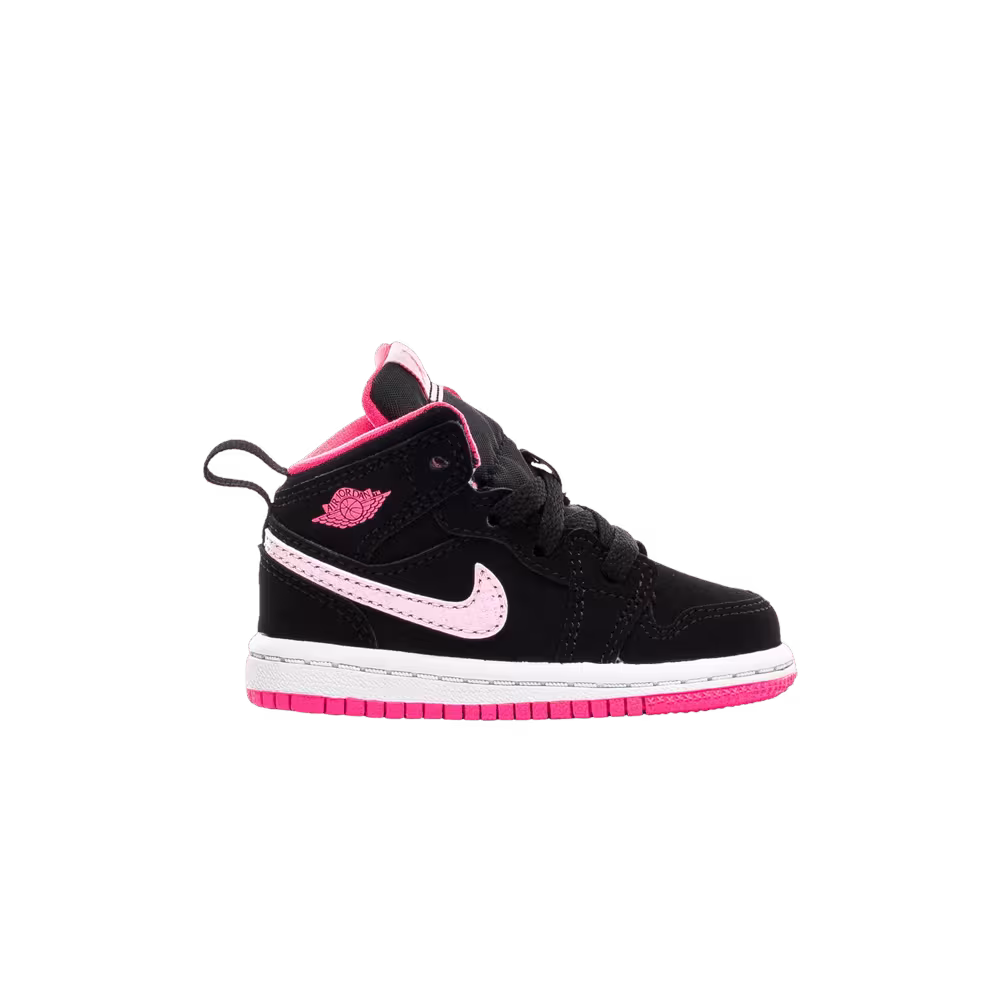 Air Jordan 1 Mid TD Black Pink Foam