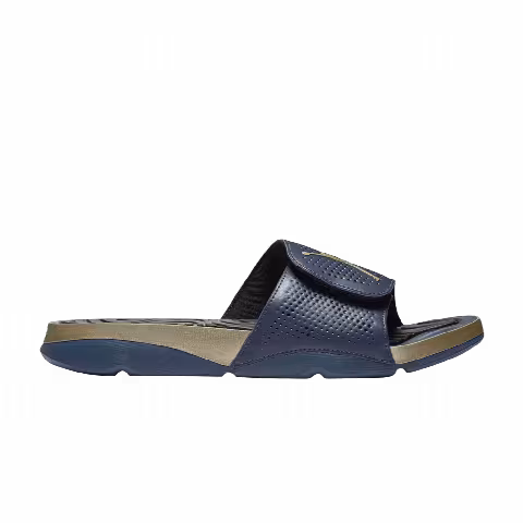 Air Jordan Hydro 5 Slide 'Midnight Navy Gold Star'