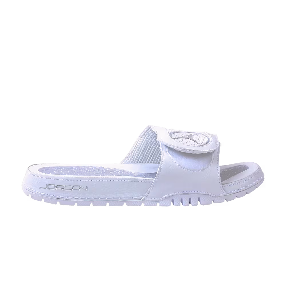Air Jordan Hydro 4 Slide White Metallic Silver