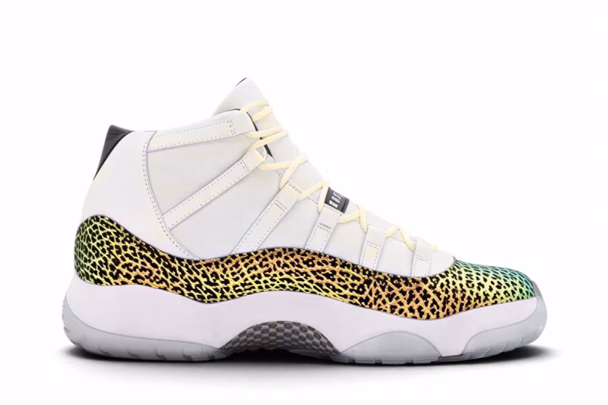 The Shoe Surgeon x Air Jordan 11 Jade Elephant, view 2