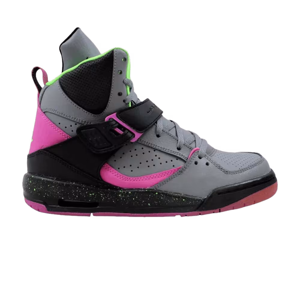 Air Jordan Flight 45 High GS Cool Grey Lime