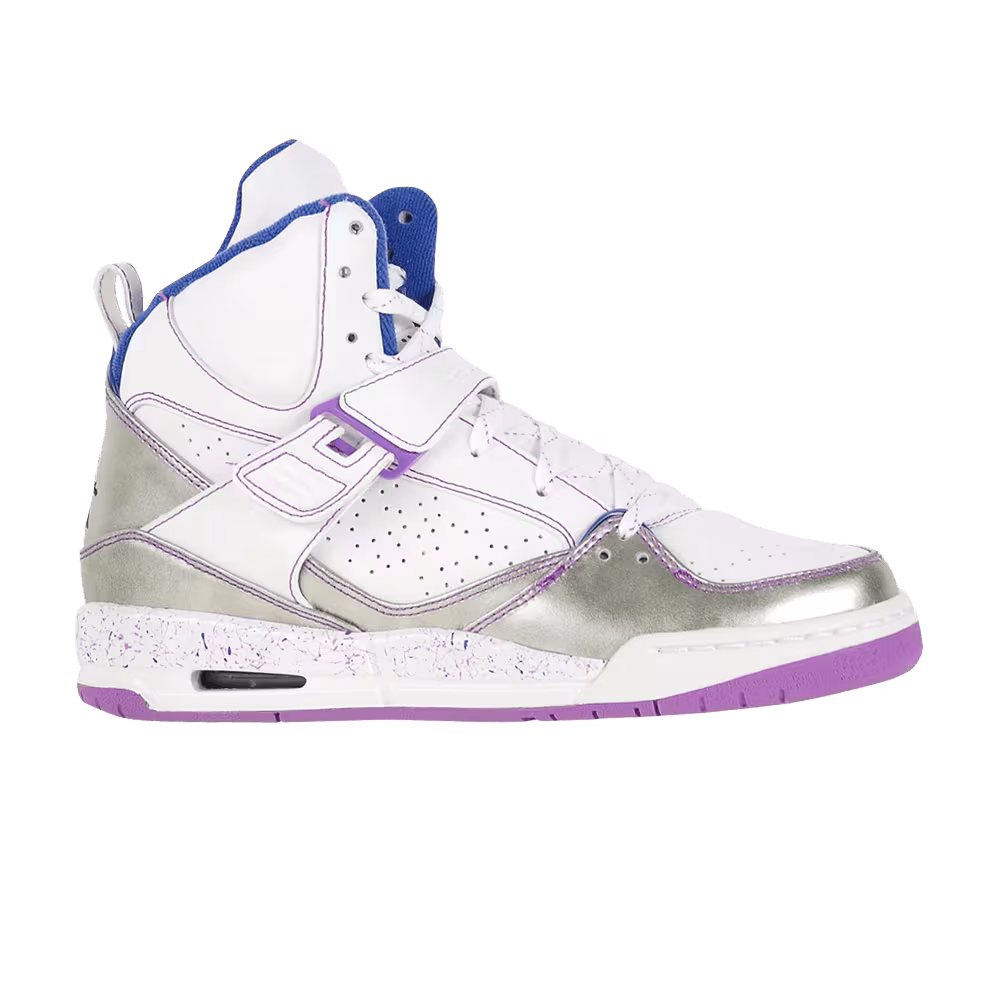 Air Jordan Flight 45 High GS White Wicked Purple