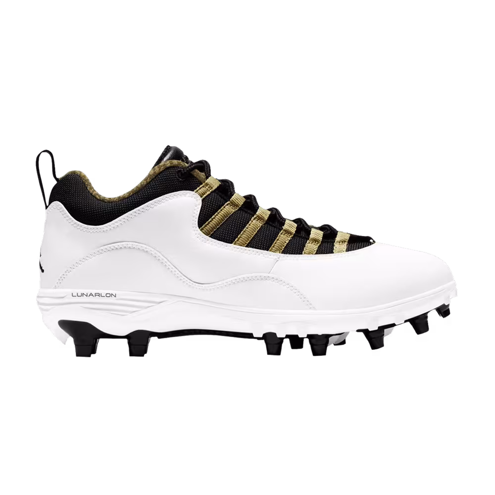 Air Jordan 10 TD Low White Metallic Gold