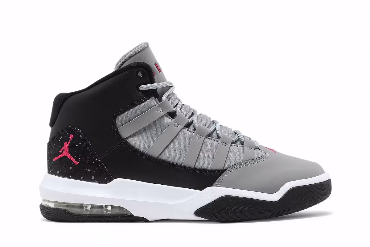 Air Jordan Max Aura GS Particle Grey Rush Pink, view 2