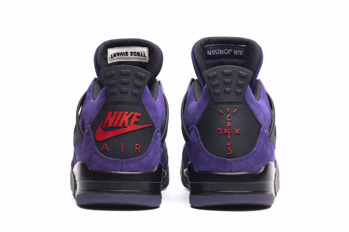 Travis Scott x Air Jordan 4 Purple Suede, view 7