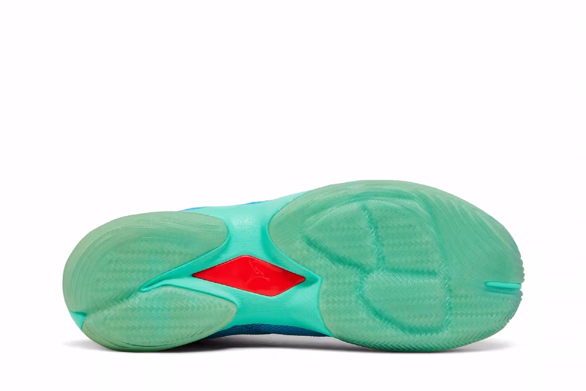 Air Jordan Super.Fly 4 BG Blue Lagoon Green Glow, view 5