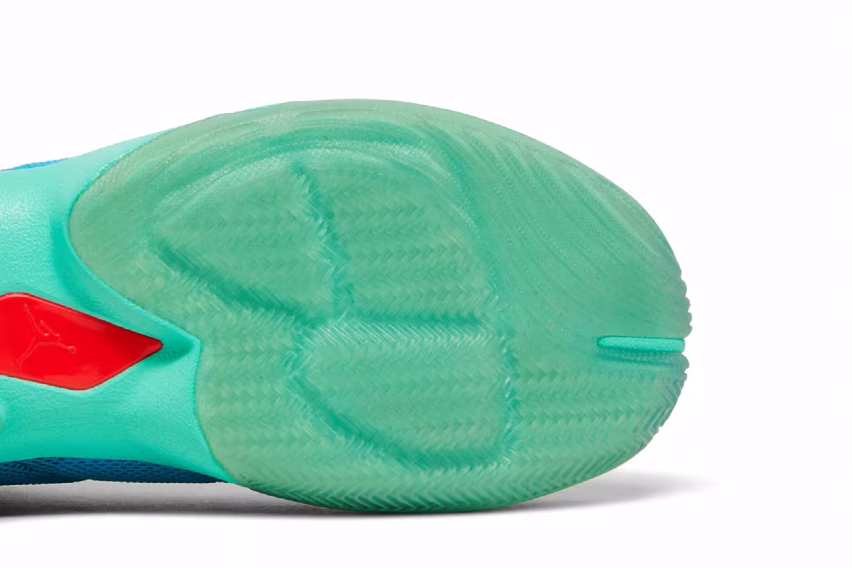 Air Jordan Super.Fly 4 BG Blue Lagoon Green Glow, view 6