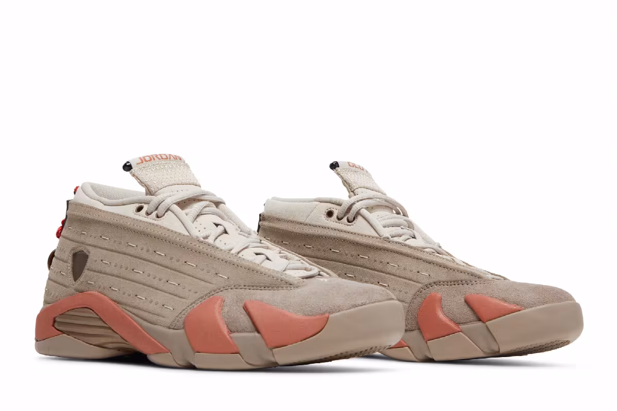 CLOT x Air Jordan 14 Low Terracotta, view 9
