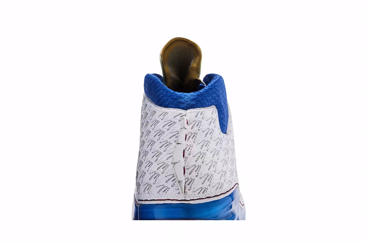 Air Jordan 23 White Blue Maroon, view 8