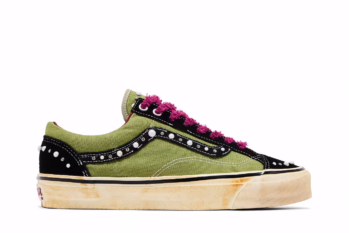 SATOSHI NAKAMOTO x Vans Old Skool Reissue 36 Pearlized Army, view 2