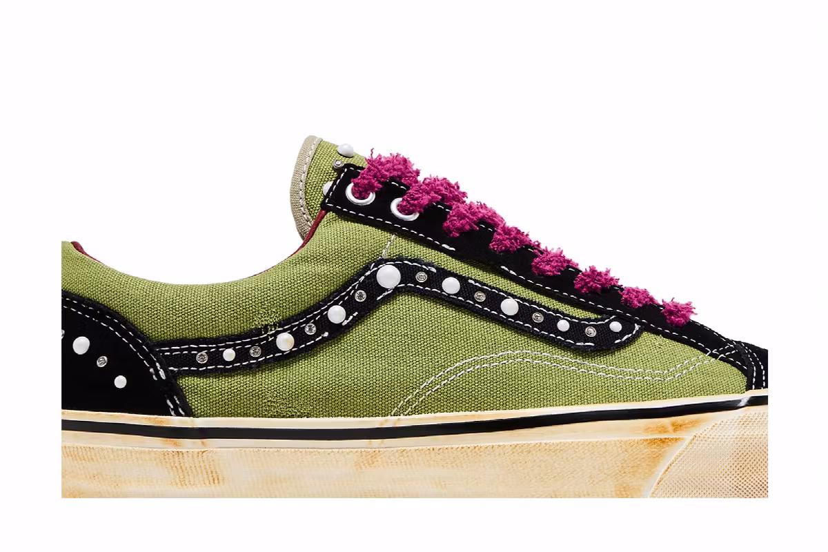 SATOSHI NAKAMOTO x Vans Old Skool Reissue 36 Pearlized Army, view 3