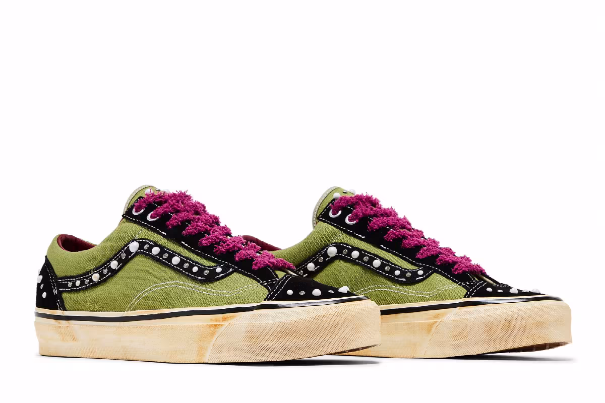 SATOSHI NAKAMOTO x Vans Old Skool Reissue 36 Pearlized Army, view 9