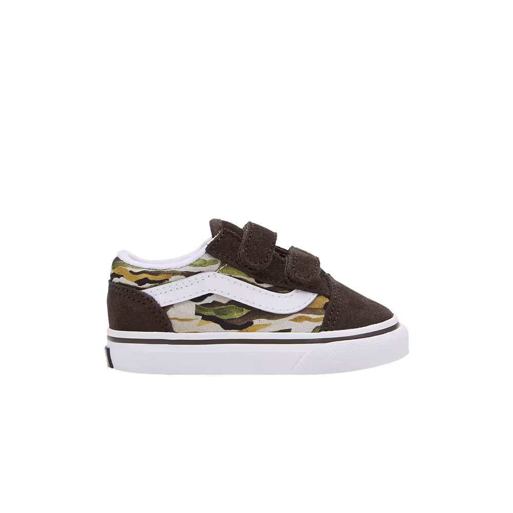 Vans Old Skool V Toddler Painted Camo Brown