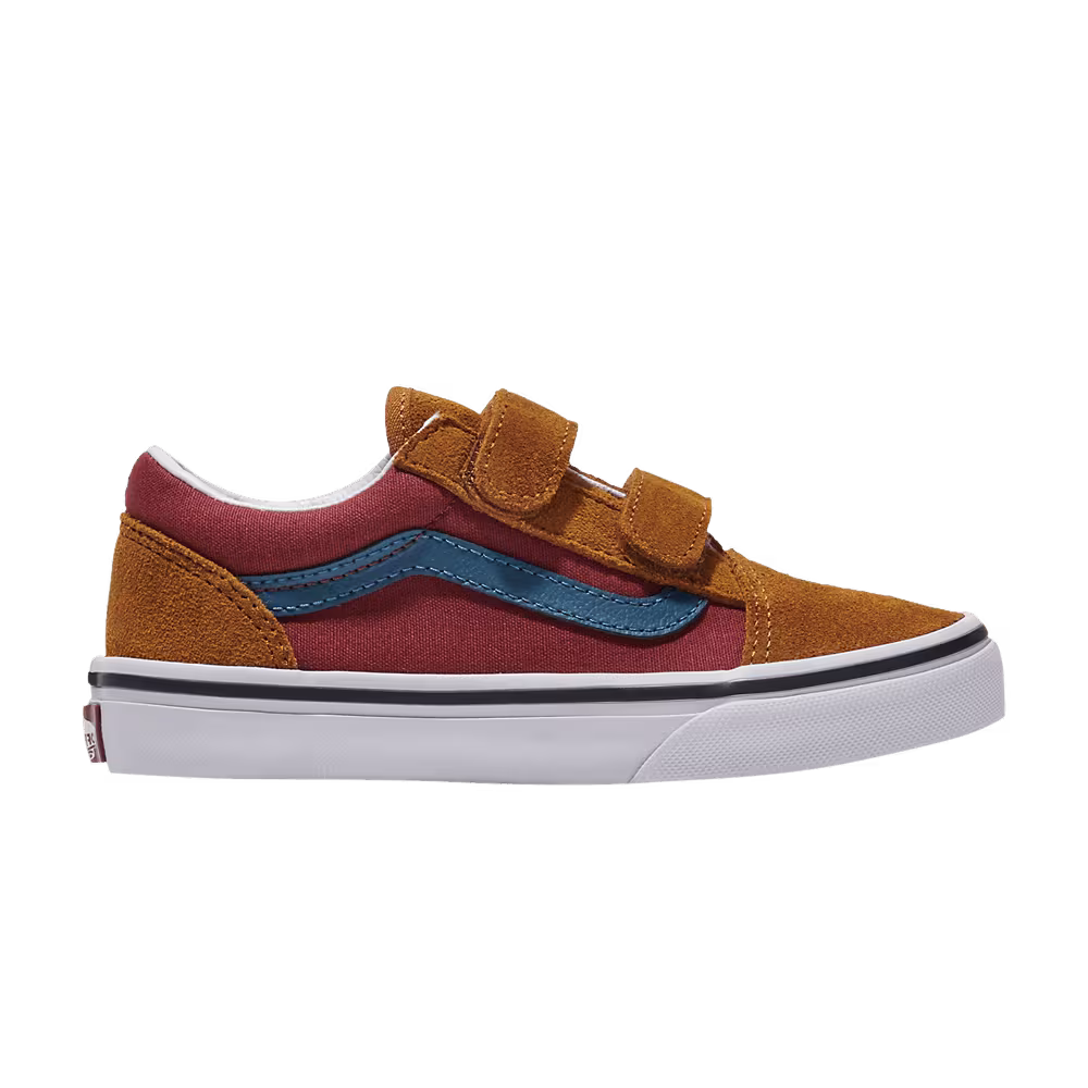 Vans Old Skool V Kids Brown Red