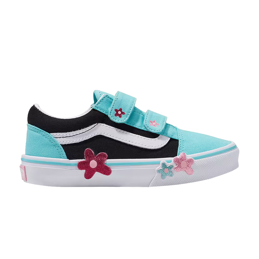 Vans Old Skool V Kids Glitter - Flower Power