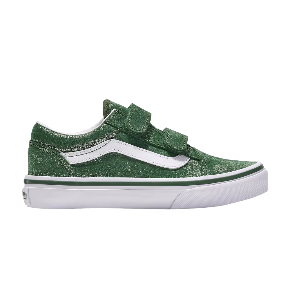 Vans Old Skool V Kids Tinsel Suede Green