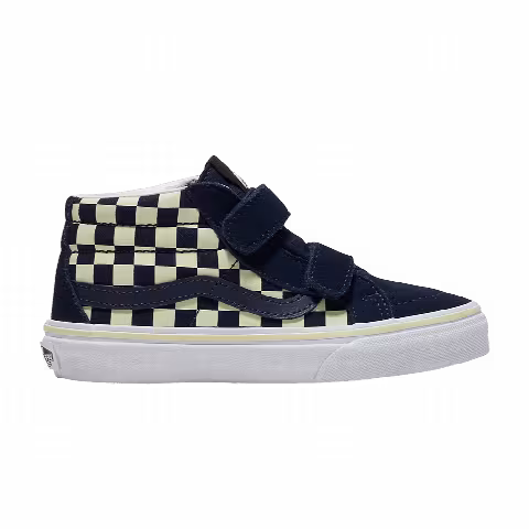 Vans Sk8-Mid Reissue V Kids 'Checkered - Glow Summer Nights Navy'