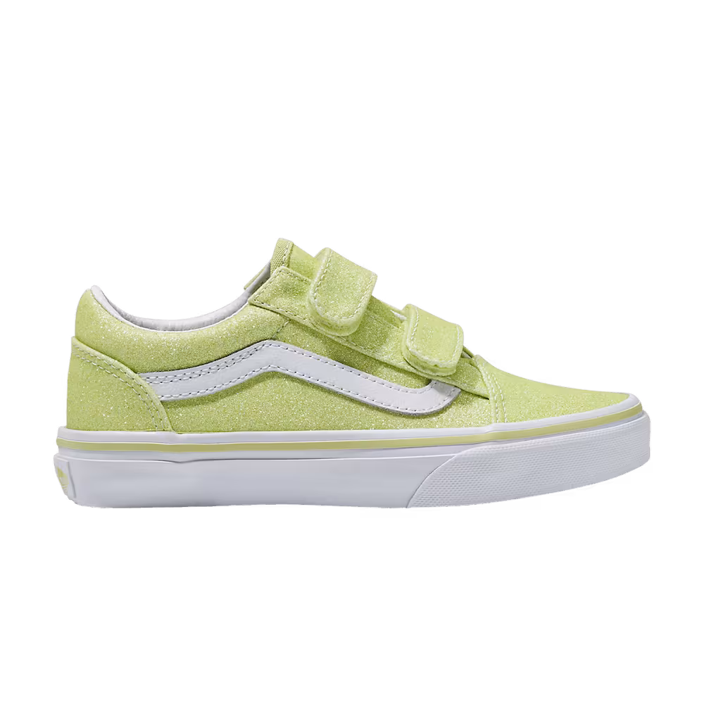 Vans Old Skool V Kids Glitter - Lime Sherbet