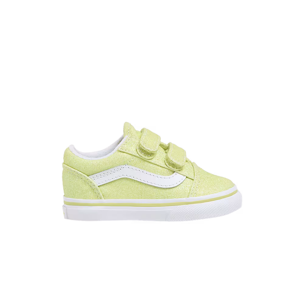 Vans Old Skool V Toddler Glitter - Lime Sherbet