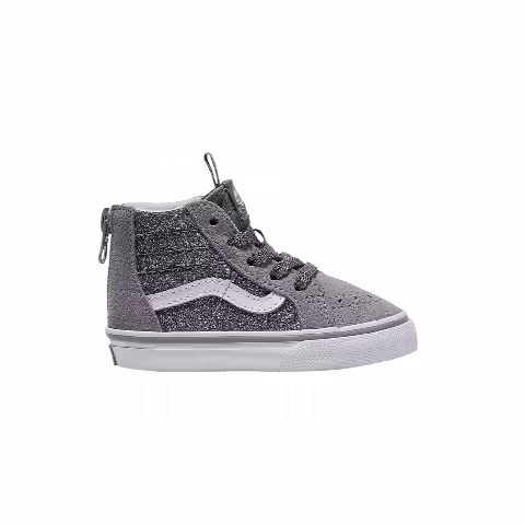 Vans Sk8-Hi Zip Toddler 'Glitter - Gunmetal Grey'