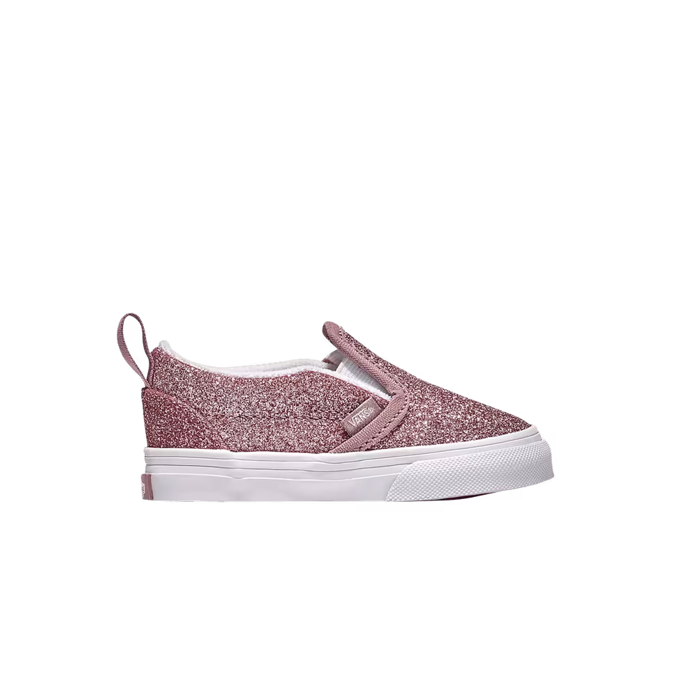 Vans Classic Slip-On V Toddler Rose Gold Glitter