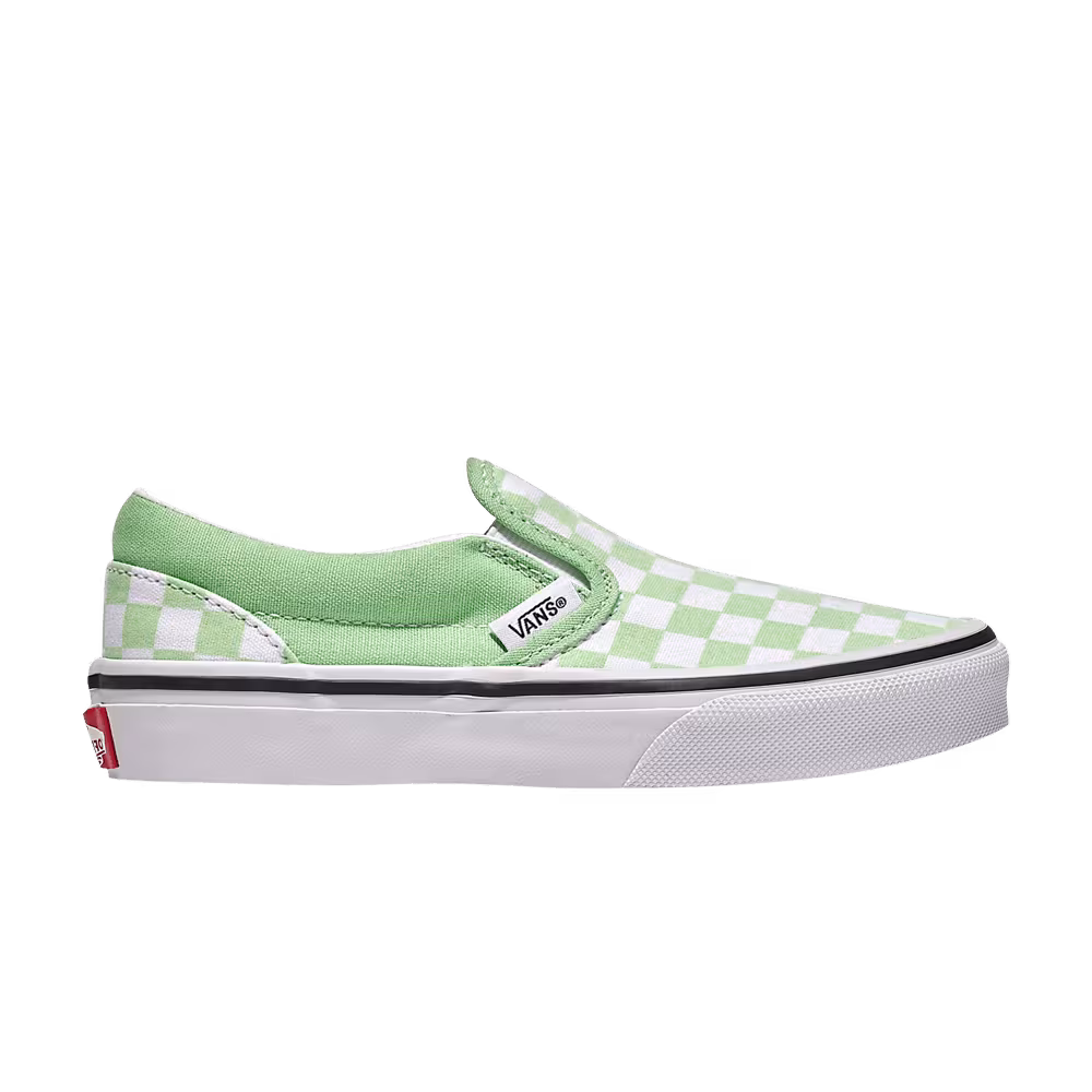 Vans Classic Slip-On Kids Checkerboard - Pistachio Green