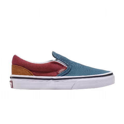 Vans Classic Slip-On Kids 'Color Block - Blue Red Ginger'