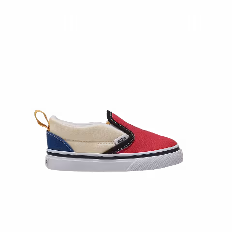 Vans Classic Slip-On V Toddler 'Color Block - Red Blue'