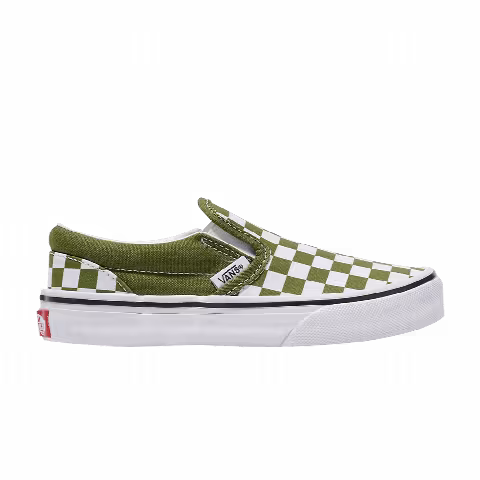 Vans Classic Slip-On Kids 'Checkerboard - Pesto Green'