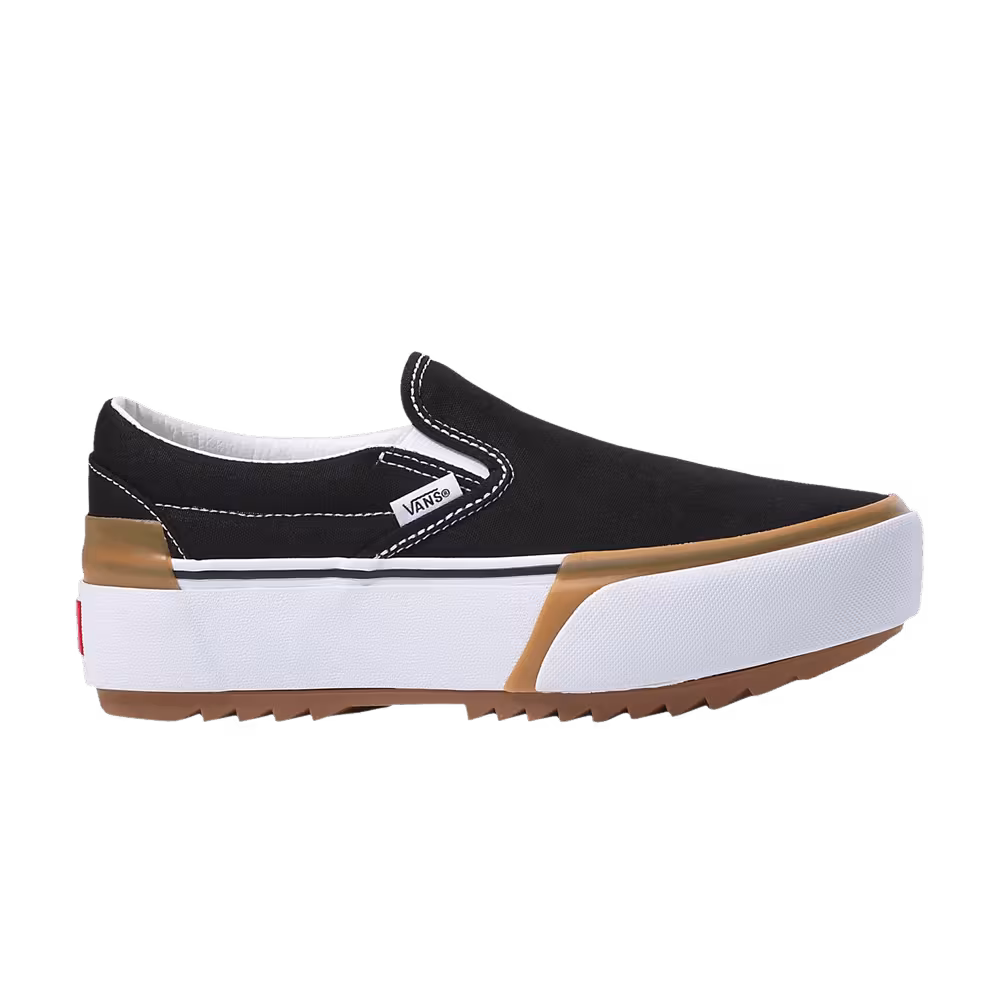 Vans Classic Slip-On Stacked Black White Gum
