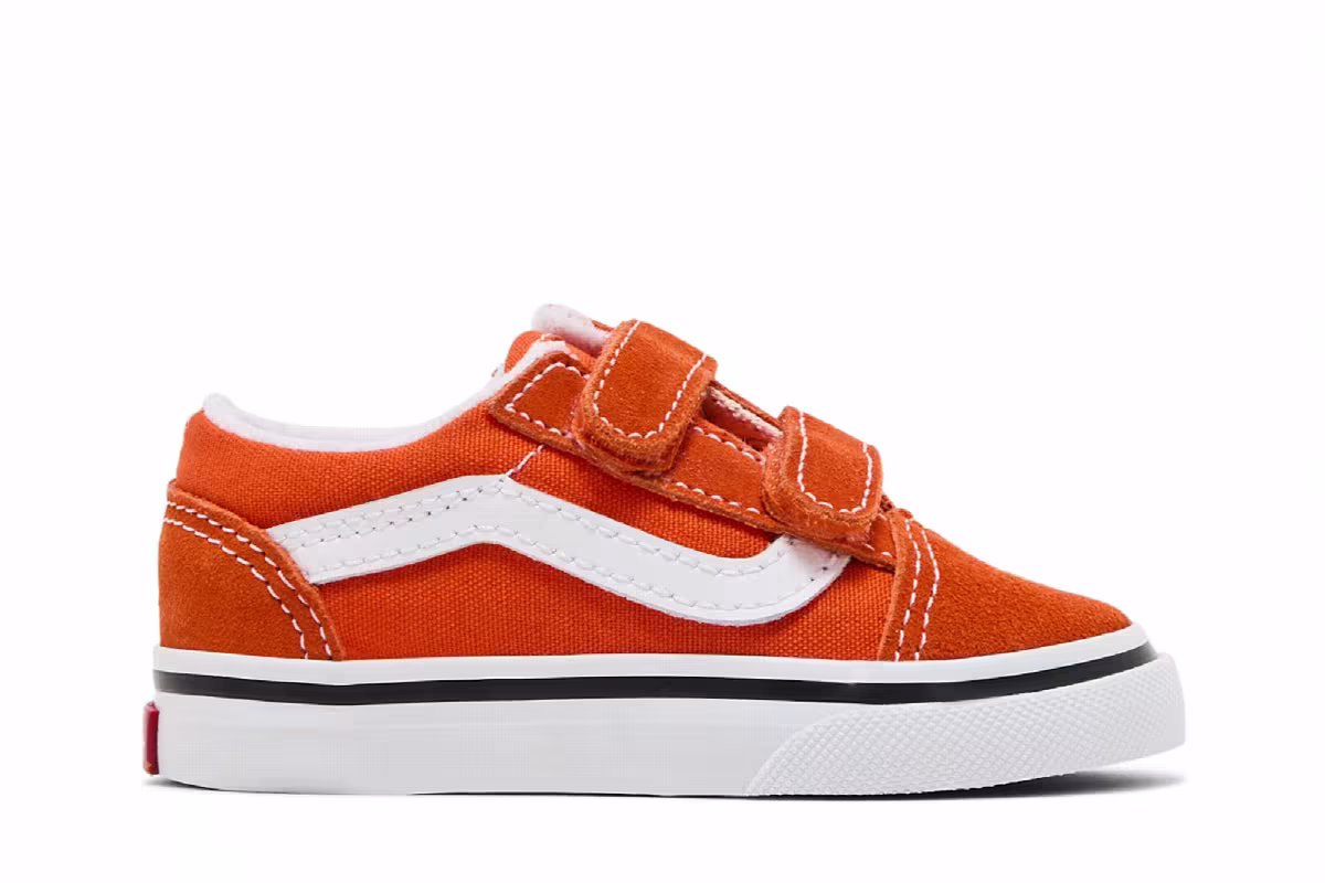 Vans Old Skool V Toddler Red Orange, view 2