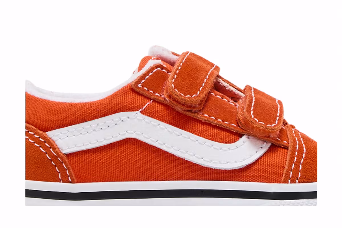 Vans Old Skool V Toddler Red Orange, view 3