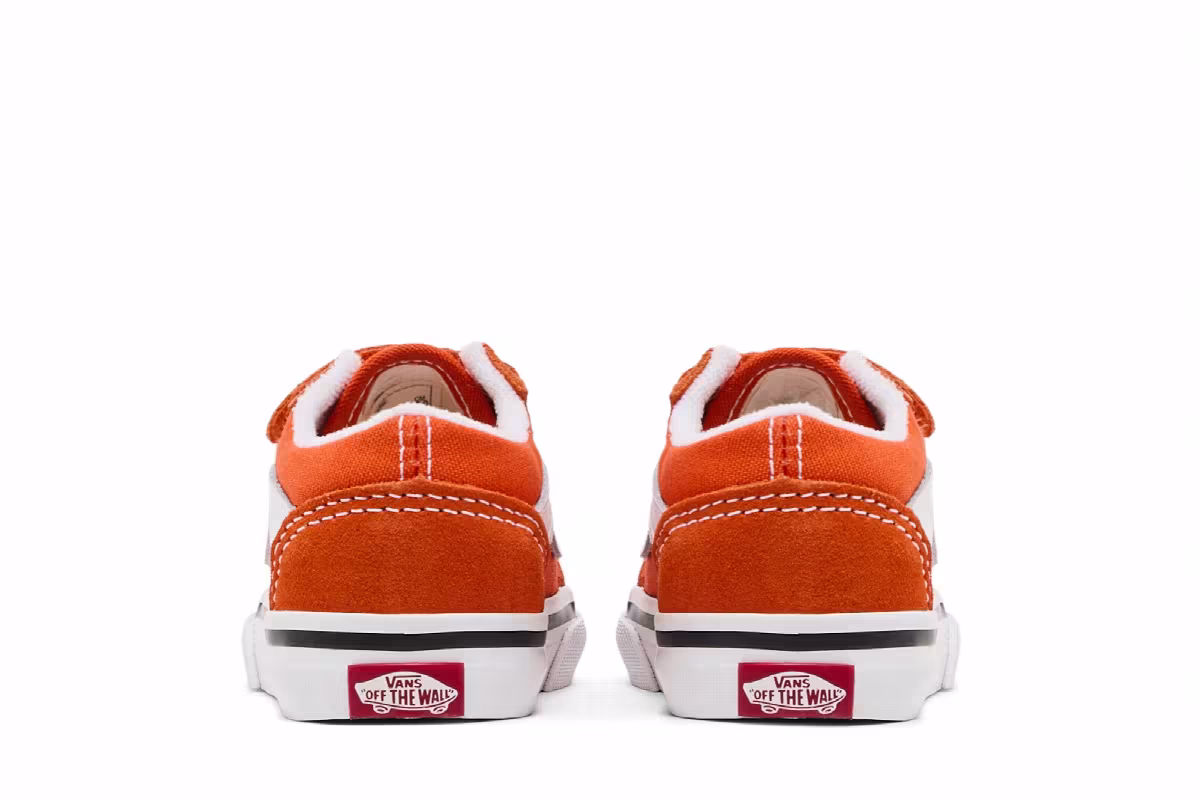 Vans Old Skool V Toddler Red Orange, view 7