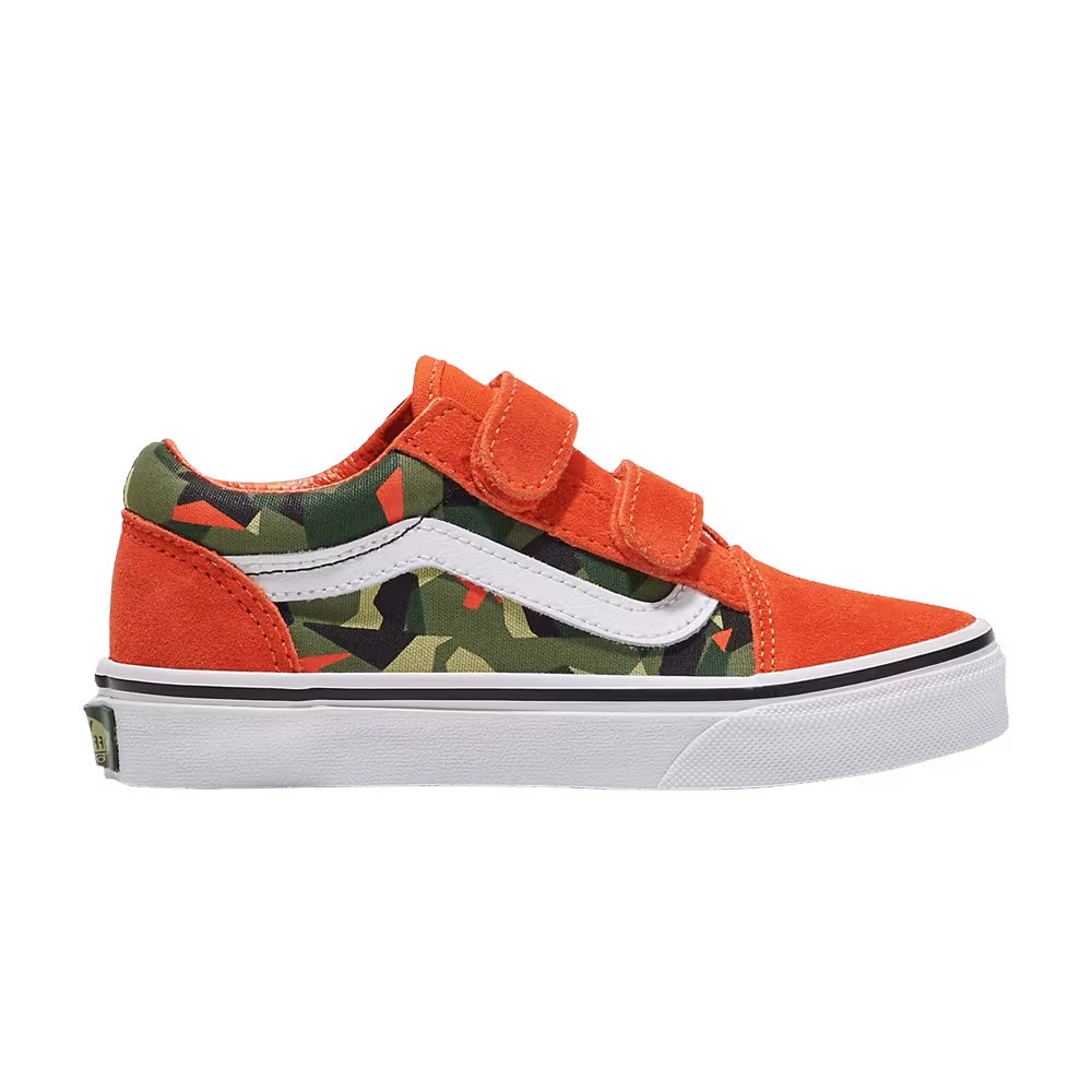 Vans Slip-On V Kids Geo Camo Orange